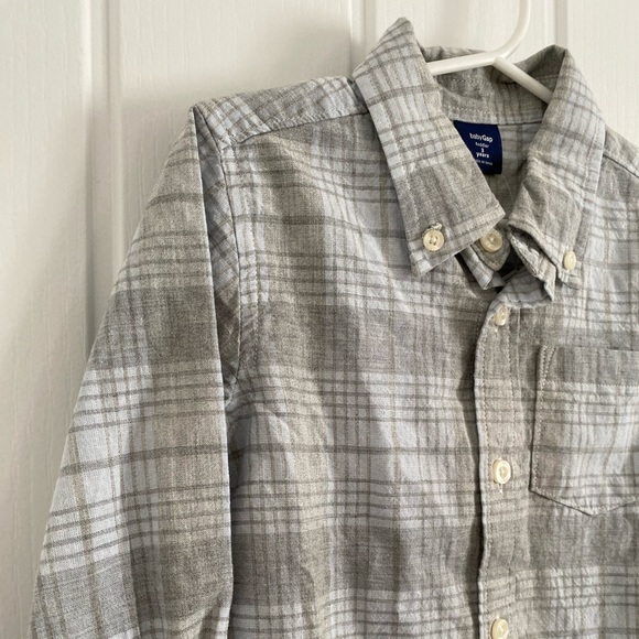 NWT babyGap Toddler Boys Plaid Shirt Gap Size 3 - Picture 2 of 5